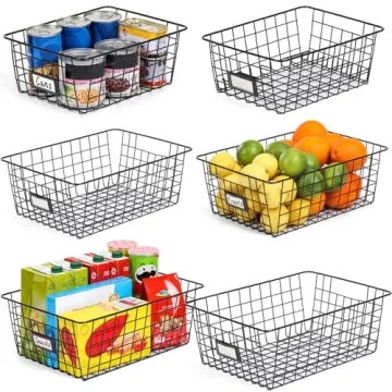 Sturdy Multi-Size Wire Storage Baskets for Home Organization