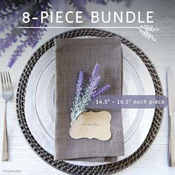 Butterfly Craze Artificial Lavender 8-Piece Bundle – Lifelike Faux Silk Plants for Crafting or Home Decor – Great for Pairing With Other Fake/Dried Flowers like Purple Roses to Create Wedding Bouquets