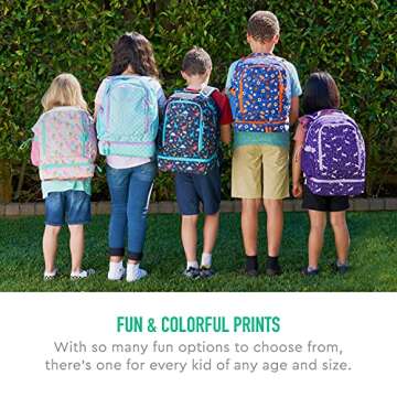 Bentgo 2-in-1 Backpack & Insulated Lunch Bag Set With Kids Prints Lunch Box (Tropical)