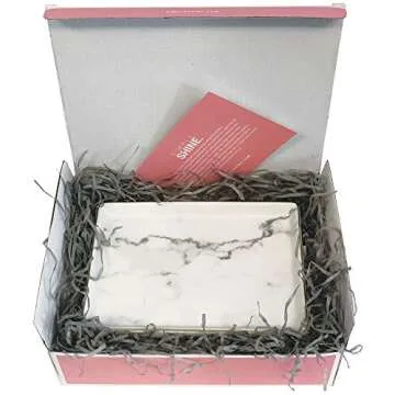 Elegant Simple Shine Jewelry Dish Tray with Gold Trim