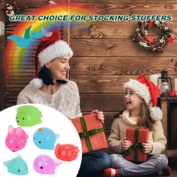 VOMAOK 6pcs Jumbo Squishy Toys Squeeze Toy for Kids Boys Girls Christmas Stocking Stuffers Gifts