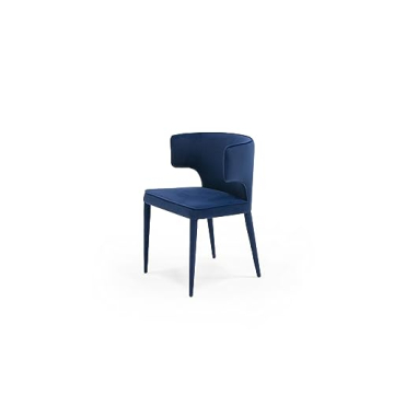Limari Home Rainier Collection Velvet Dining Armchair in Blue