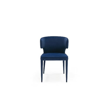 Limari Home Blue Velvet Dining Armchair No Assembly Required