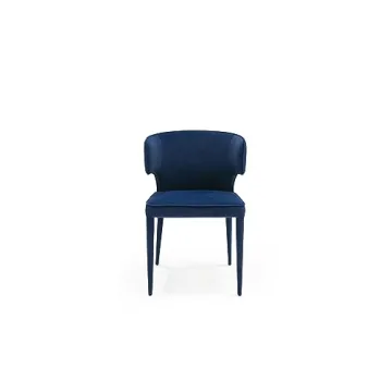 Limari Home Blue Velvet Dining Armchair No Assembly Required