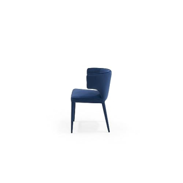 Limari Home Blue Velvet Dining Armchair No Assembly Required