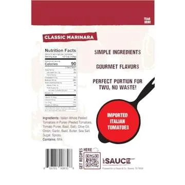 Always Fresh Classic Marinara Gourmet Pasta Sauce, 2-Pack by Le Sauce & Co, Sustainable Tomato Sauce