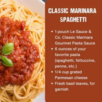 Classic Marinara Pasta Sauce Two Servings Le Sauce & Co