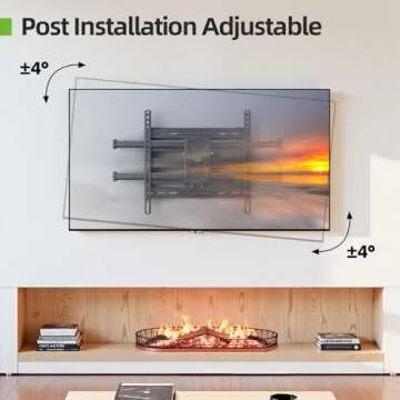 USX MOUNT Full Motion TV Wall Mount for 42-84 Inch TVs up to 132lbs, Wall Mount TV Bracket with Articulating Swivel Tilt Extension Leveling, Max VESA 600x400mm Fits 12/16" Wood Stud