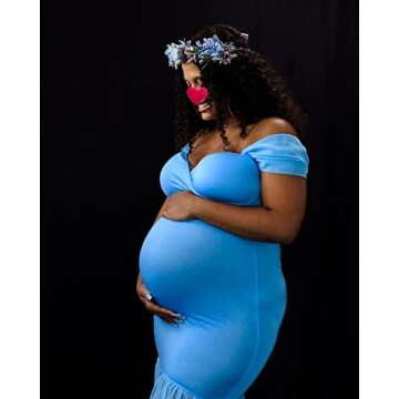 Vivivalue Flower Wreath Crown Boho Flower Headband Hair Garland Floral Headpiece Halo with Wrist Wedding Party Festival Photos Blue