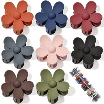 Cute Flower Hair Claw Clips 8PCS for Stylish Women