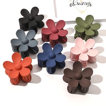 Cute Flower Hair Claw Clips 8PCS for Stylish Women