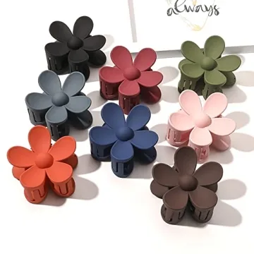 Cute Flower Hair Claw Clips 8PCS for Stylish Women