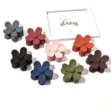 Cute Flower Hair Claw Clips 8PCS for Stylish Women