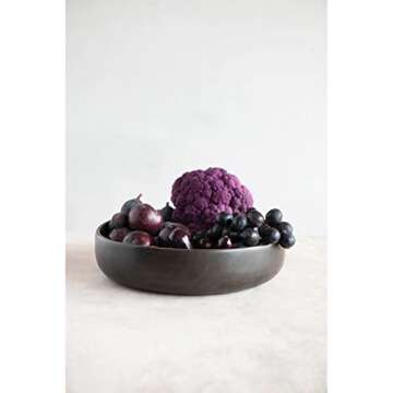 Creative Co-Op Hand-Carved Mango Wood Bowl, 12" L x 12" W x 3" H, Brown