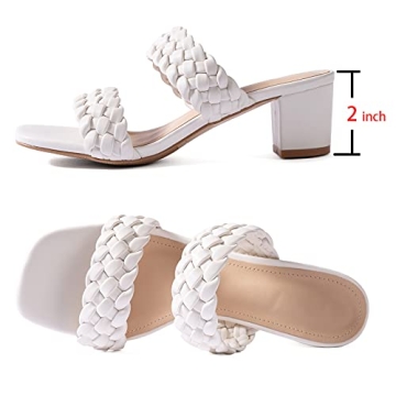 N.N.G Women Heels Sandals - Stylish Low Heel Summer Woven