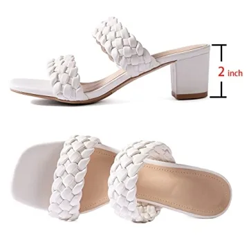 N.N.G Women Heels Sandals - Stylish Low Heel Summer Woven