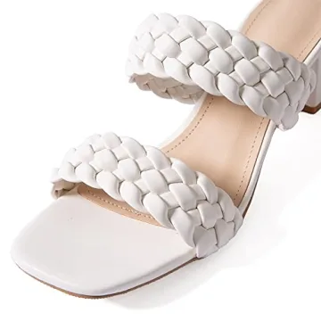 N.N.G Women Heels Sandals - Stylish Low Heel Summer Woven