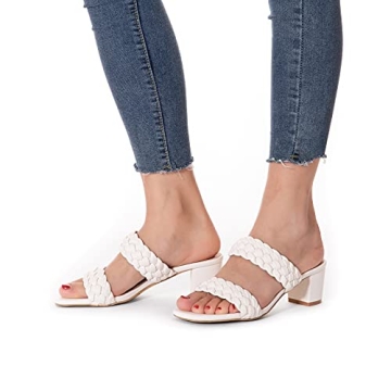 N.N.G Women Heels Sandals - Stylish Low Heel Summer Woven