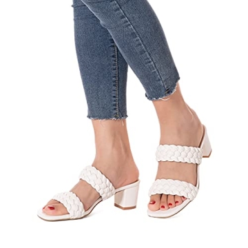 N.N.G Women Heels Sandals - Stylish Low Heel Summer Woven