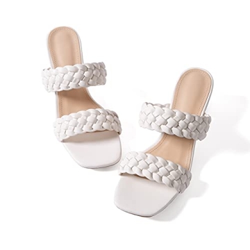 N.N.G Women Heels Sandals - Stylish Low Heel Summer Woven