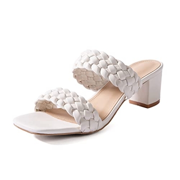 N.N.G Women Heels Sandals - Stylish Low Heel Summer Woven
