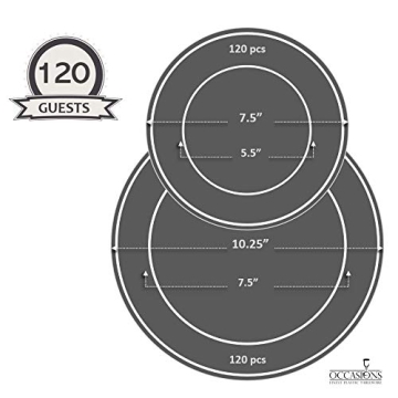Luxurious OCCASIONS Disposable Plastic Plates for Events