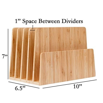 MobileVision Bamboo Desktop Organizer with 5 Slots