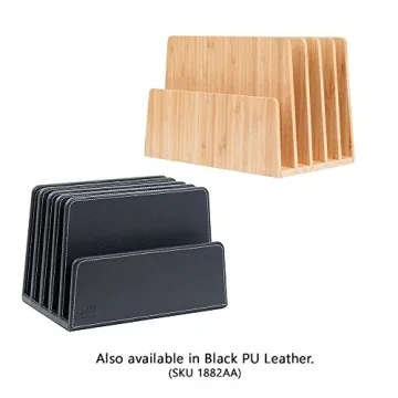 MobileVision Bamboo Desktop Organizer with 5 Slots