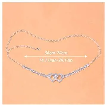 Stylish Rhinestone Heart Thigh Chain Jewelry for Women