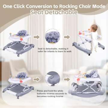 5-in-1 Foldable Baby Walker for Growth and Fun