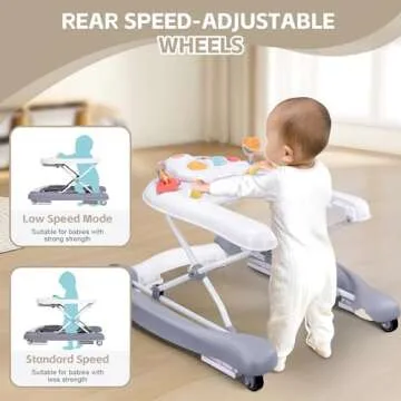 5-in-1 Foldable Baby Walker for Growth and Fun