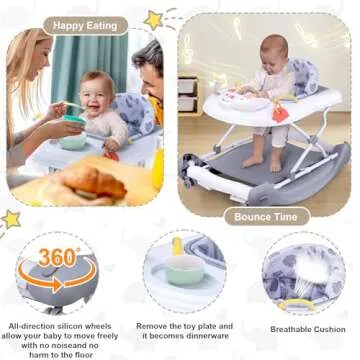 5-in-1 Foldable Baby Walker for Growth and Fun