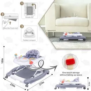 5-in-1 Foldable Baby Walker for Growth and Fun