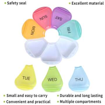 Pill Organizer, Weekly Pill Organizer, Pill Box, Medicine Organizer, Pill Case, Pill Container, Pill Box 7 Day, Pill Holder, Travel Pill Case