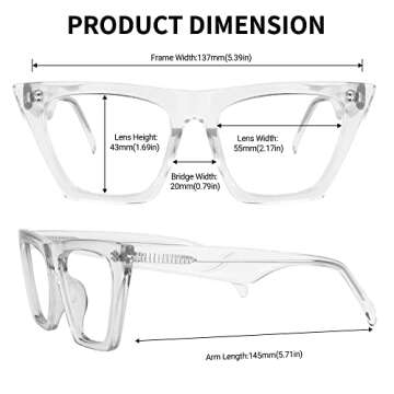 Trendy Zeelool Women's Cat Eye Glasses - Unique Style