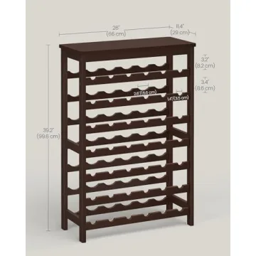 SONGMICS 42-Bottle Wine Rack Eco-friendly Bamboo Storage
