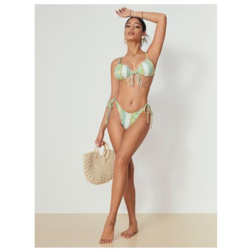 Stylish Floral Print Tie-Side Bikini for Women