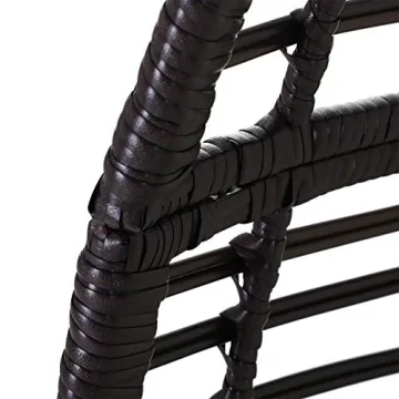 Cozy Outsunny Wicker Egg Chair for Indoor and Outdoor Use