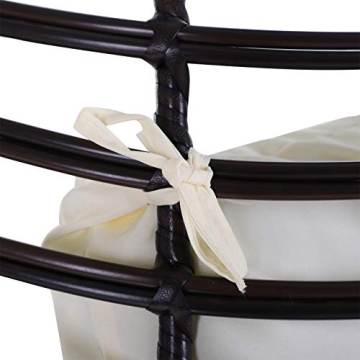 Cozy Outsunny Wicker Egg Chair for Indoor and Outdoor Use