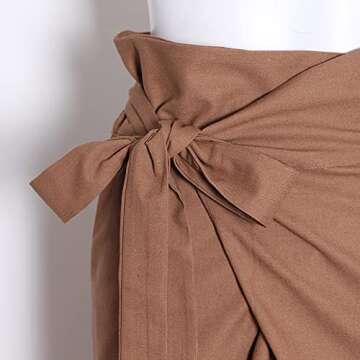 AOBRICON Wide Leg Pants for Women Casual Lace Up Pants High Waist Casual Elegant Wide Leg Pants Fashion Spring