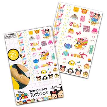 Disney 100 Merchandise Bundle for Kids, Boys, Girls - Bundle with Disney Pencil Holder with Mickey, Minnie, and More Plus Tattoos, Bookmark, More | Disney School Supplies