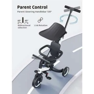 newyoo Tricycle for Toddlers 1-3, 6 in 1 Dynamic Ride