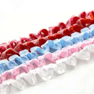 Yalulu 10 Yards Ruffled Chiffon Tape Ribbon for Crafts