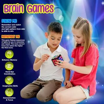 PlayRoute Brain and Memory Cube Toy for Kids Ages 6-12