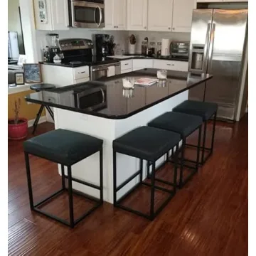 MAISON ARTS 24" Black Bar Stools Set for Kitchen Counter