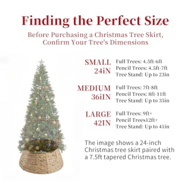 Sweetcrispy Braided Christmas Tree Collar for 4-7ft Trees