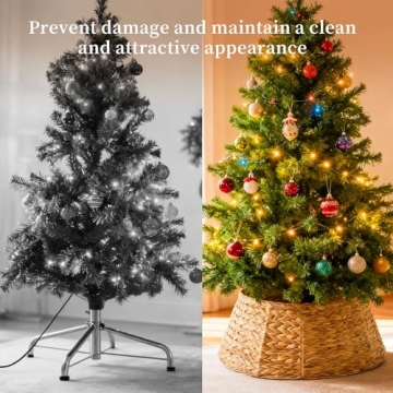 Sweetcrispy Braided Christmas Tree Collar for 4-7ft Trees