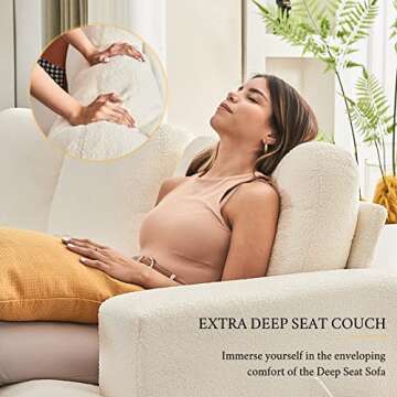 VanAcc Comfy Couch with Deep Seats for Modern Homes