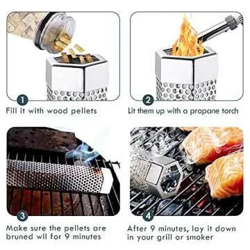 Smoke Tube - 12'' Smoke Tube for Pellet Grill 5 Hours of Billowing Smoke, Stainless Steel Pellet Smoker Tube for All Grill or Smoker, Hot or Cold Smoking