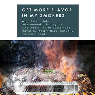 Smoke Tube - 12'' Smoke Tube for Pellet Grill 5 Hours of Billowing Smoke, Stainless Steel Pellet Smoker Tube for All Grill or Smoker, Hot or Cold Smoking